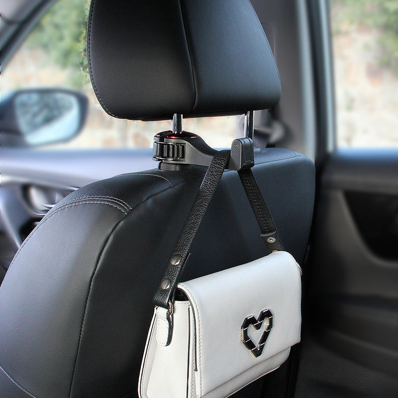 Car Headrest Phone Mount & Bag Hook β 2-in-1 Design