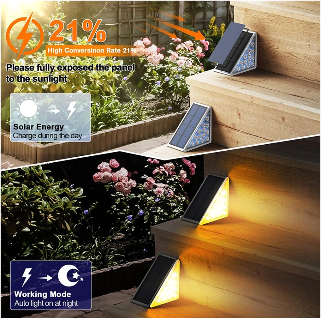 Solar Powered Stair Lighting