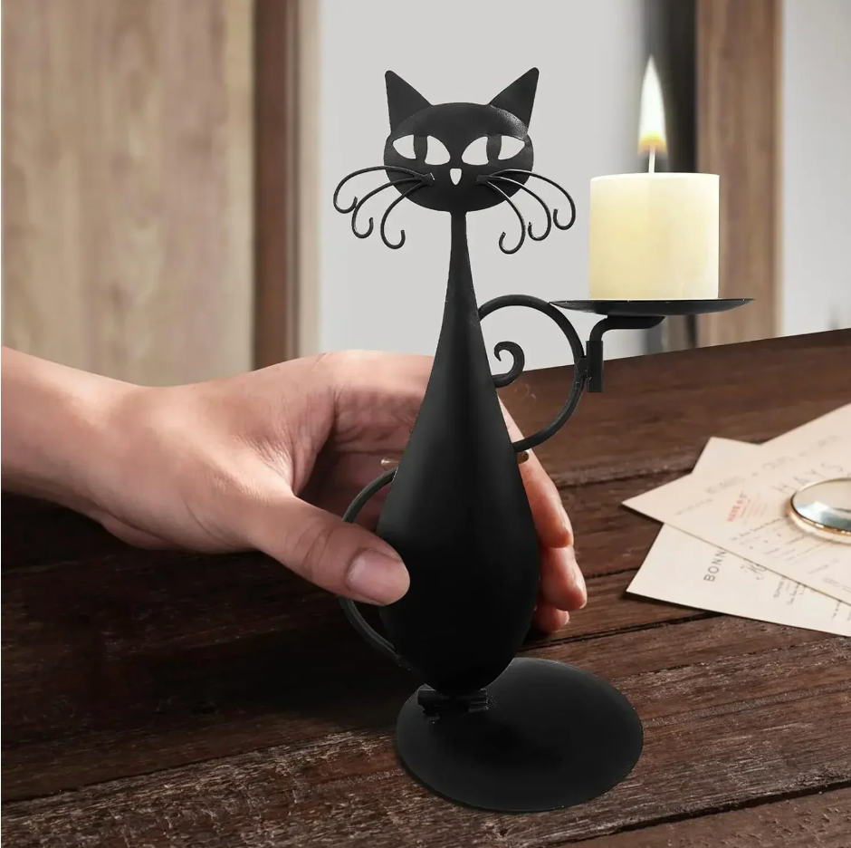 Amazon Black Cat Candle Holder