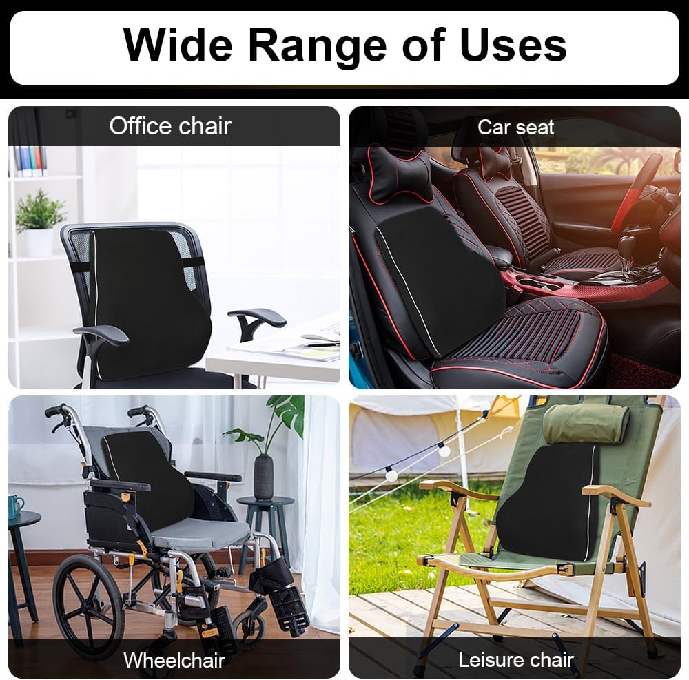Memory Foam Office Chair Lumbar Support Pillow