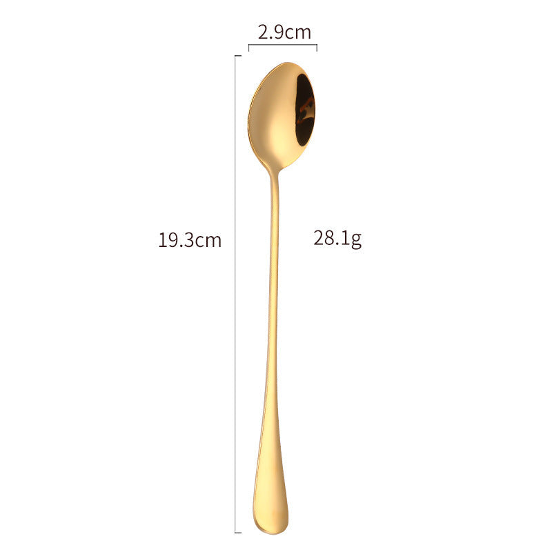 Elegant Stainless Steel Cocktail Spoon and Ice Scoop Set
