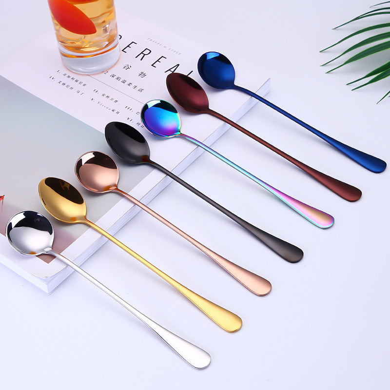 Elegant Stainless Steel Cocktail Spoon and Ice Scoop Set