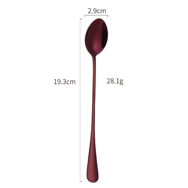 Elegant Stainless Steel Cocktail Spoon and Ice Scoop Set