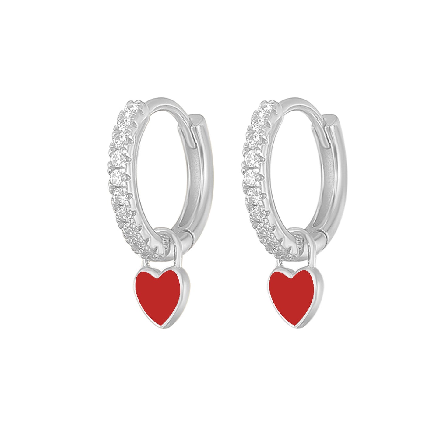 HeartGlow 925 Sterling Silver Charm Earrings