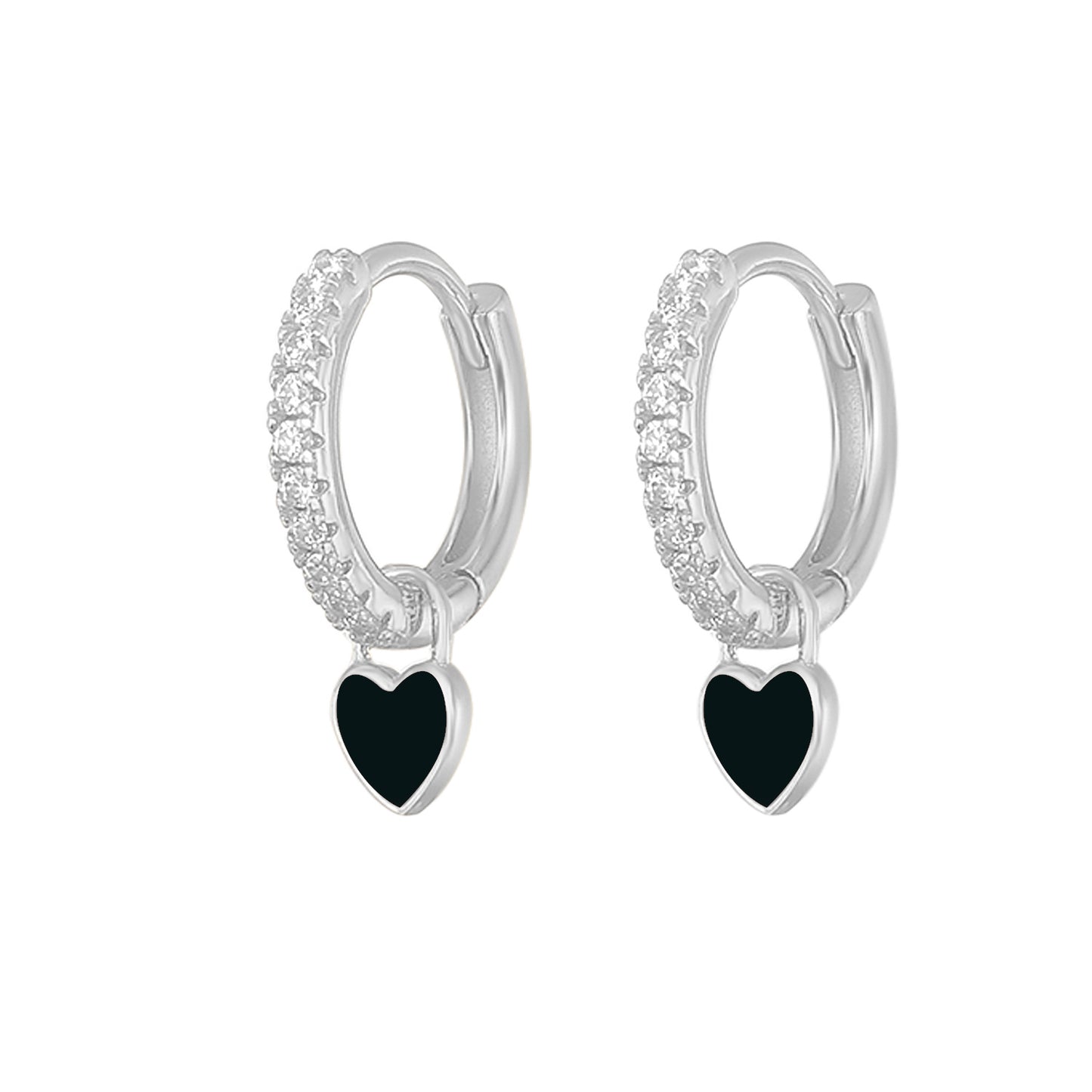 HeartGlow 925 Sterling Silver Charm Earrings