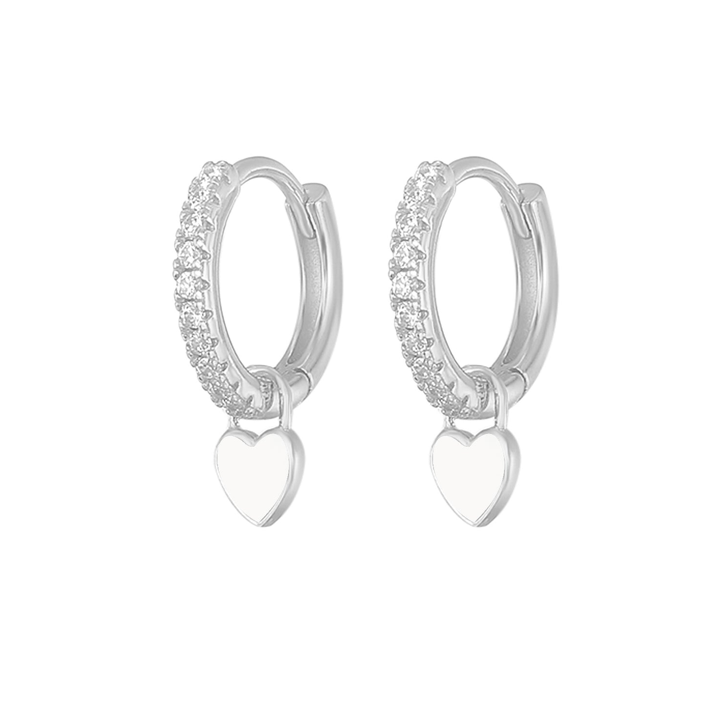 HeartGlow 925 Sterling Silver Charm Earrings