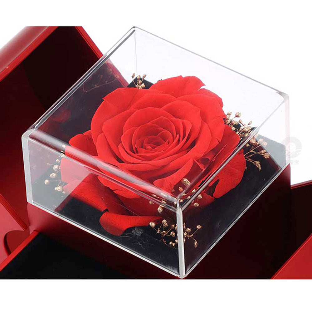 Mother’s Day Special 💕 Forever Love Gift Set: Eternal Rose & Clover Necklace (Gold / Silver)