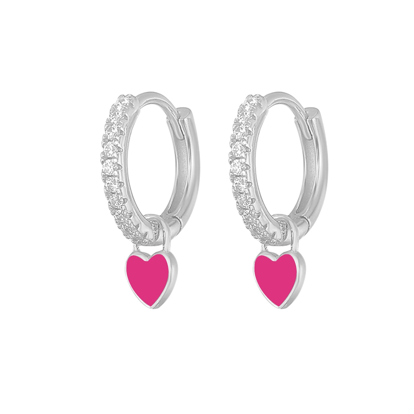 HeartGlow 925 Sterling Silver Charm Earrings