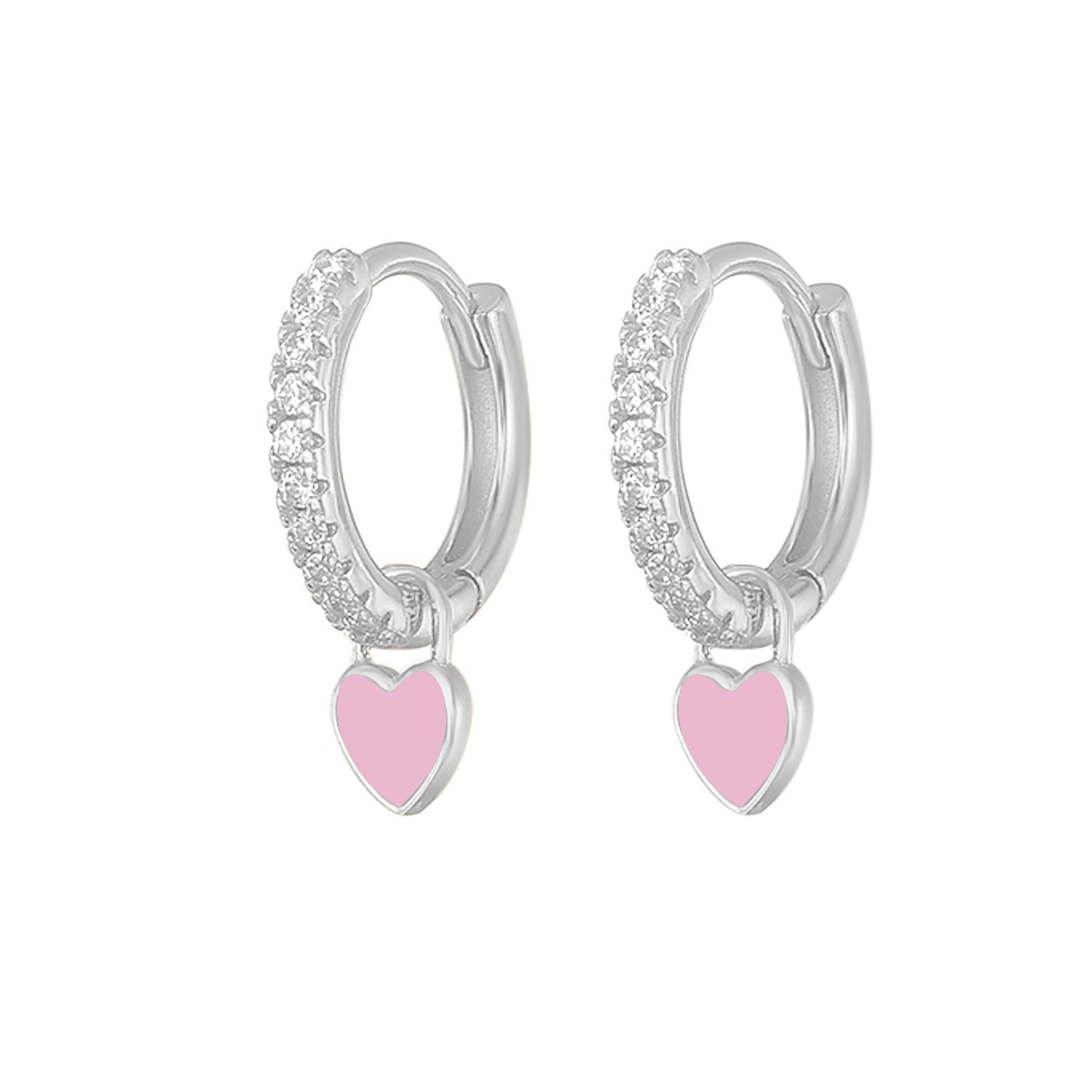 HeartGlow 925 Sterling Silver Charm Earrings