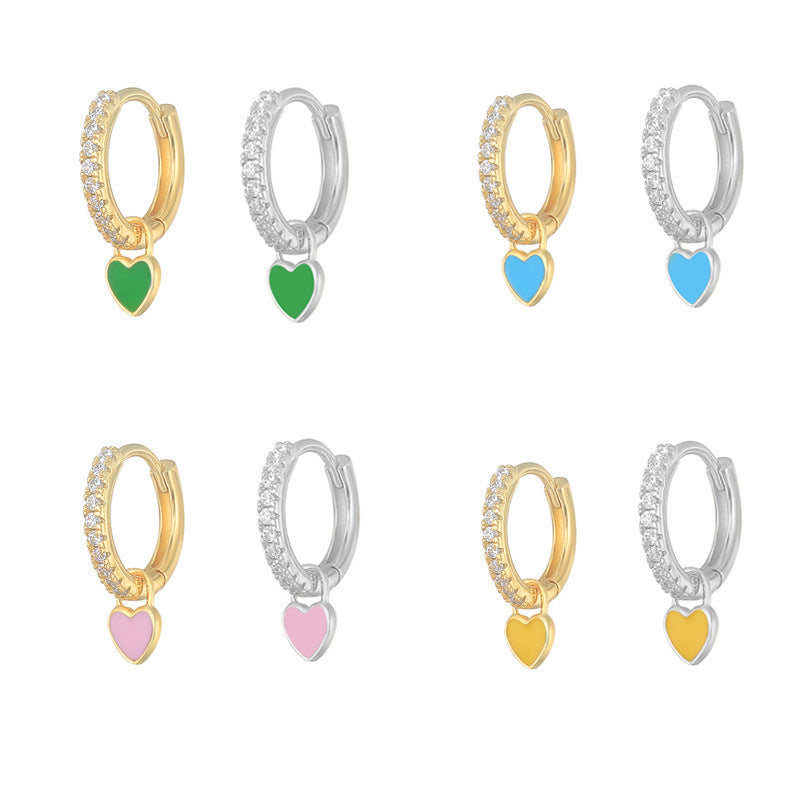HeartGlow 925 Sterling Silver Charm Earrings
