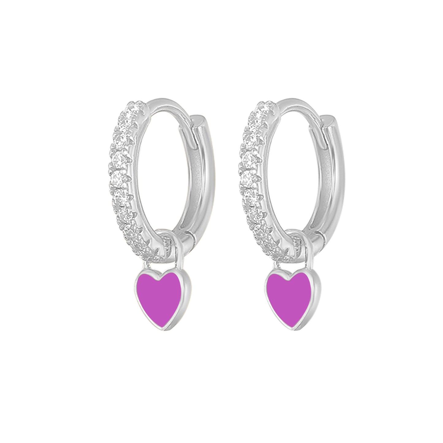 HeartGlow 925 Sterling Silver Charm Earrings