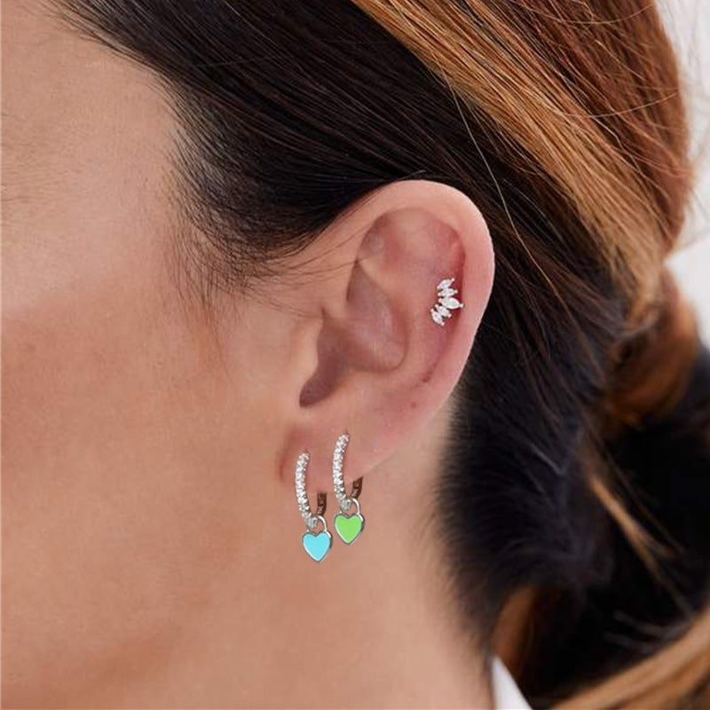 HeartGlow 925 Sterling Silver Charm Earrings