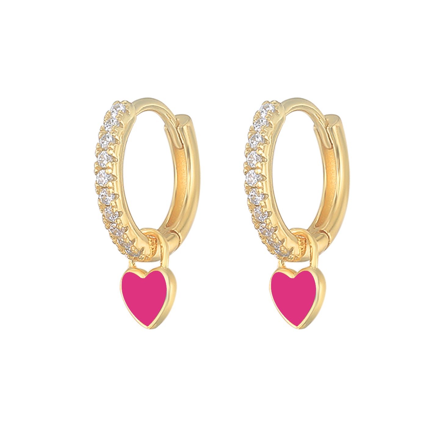 HeartGlow 925 Sterling Silver Charm Earrings