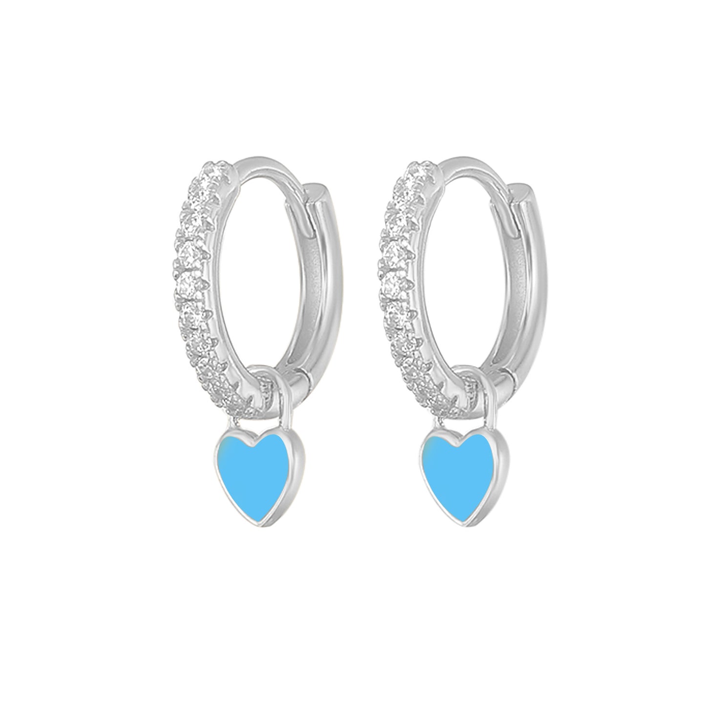 HeartGlow 925 Sterling Silver Charm Earrings