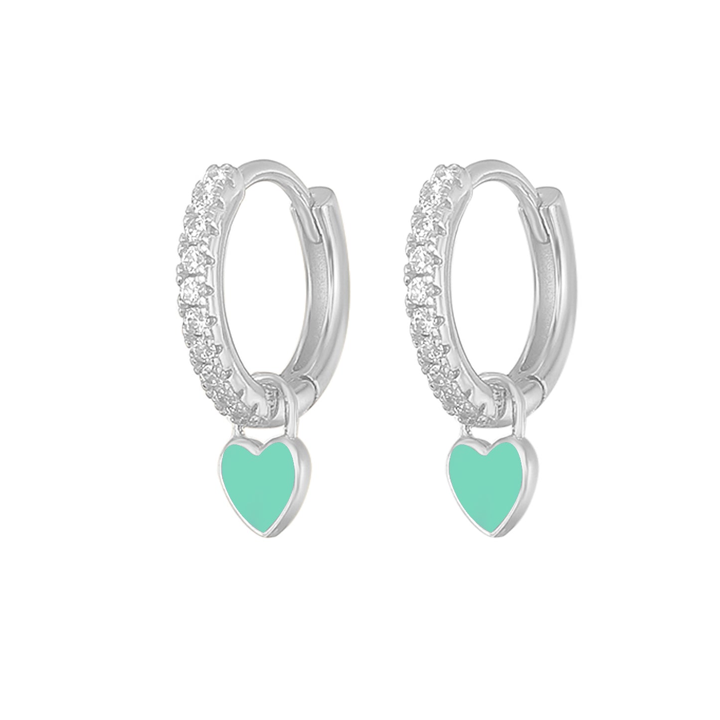 HeartGlow 925 Sterling Silver Charm Earrings