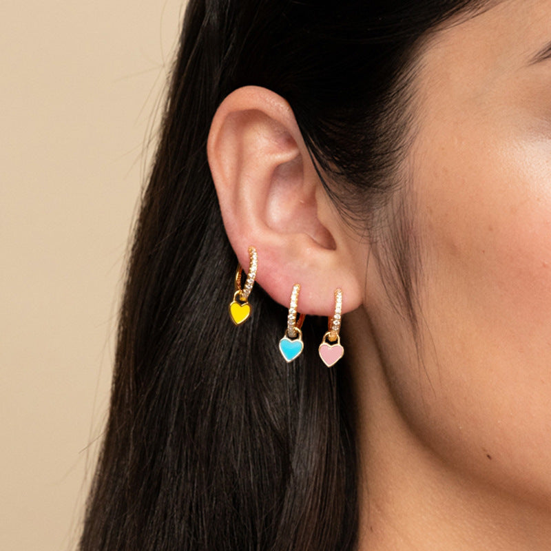 HeartGlow 925 Sterling Silver Charm Earrings