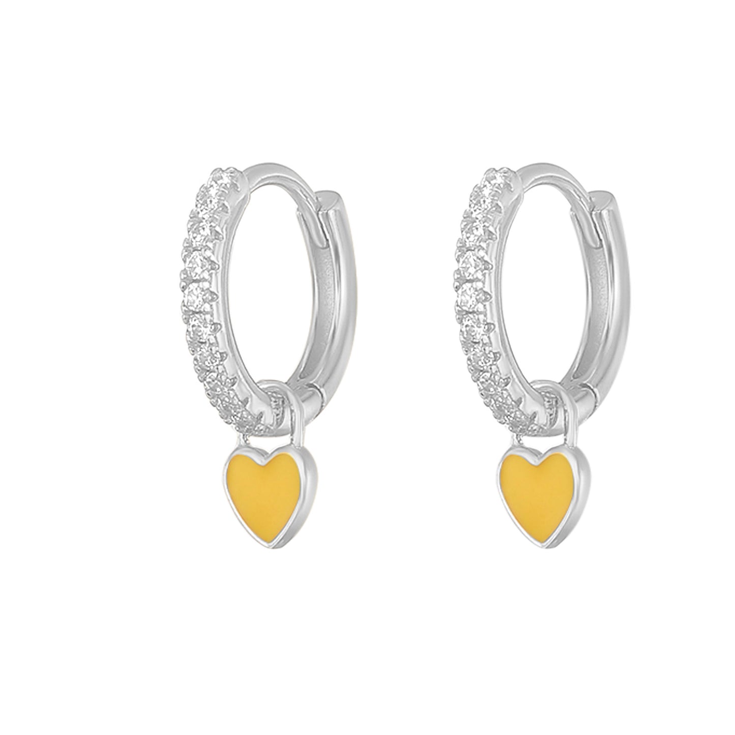 HeartGlow 925 Sterling Silver Charm Earrings