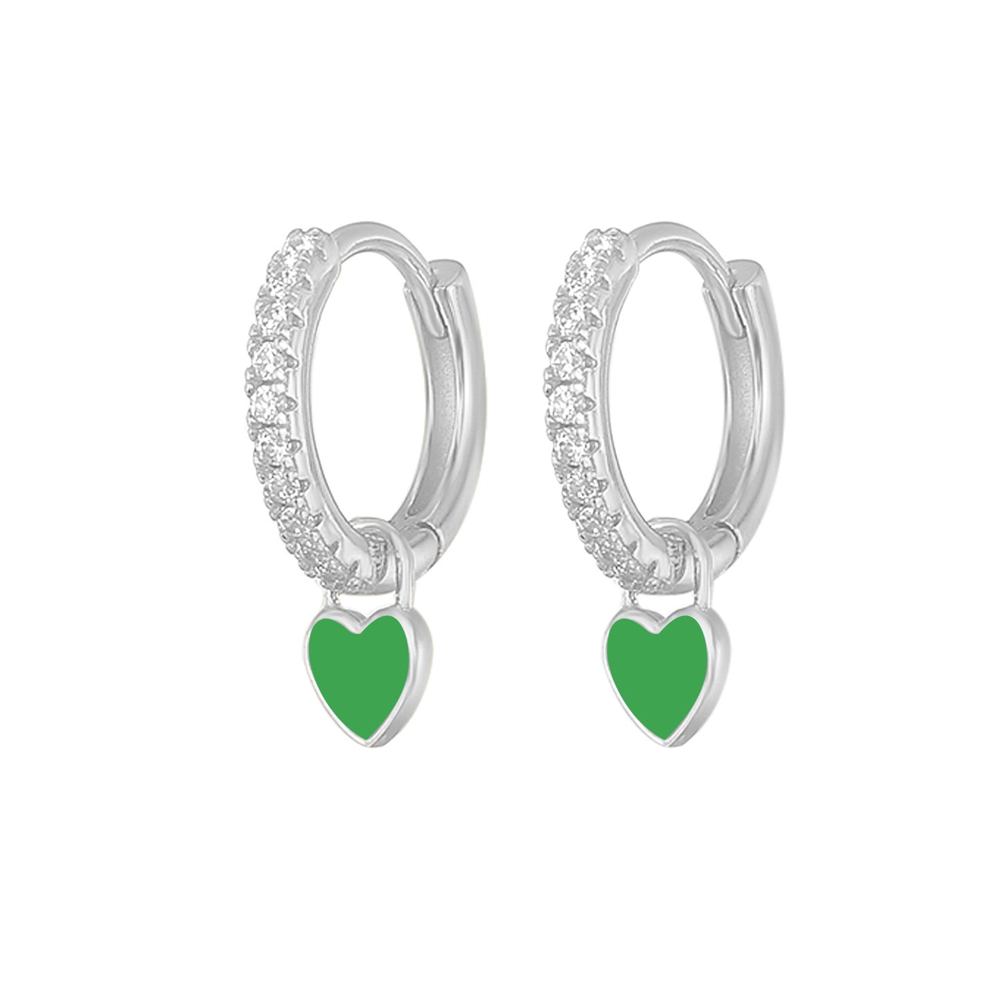 HeartGlow 925 Sterling Silver Charm Earrings
