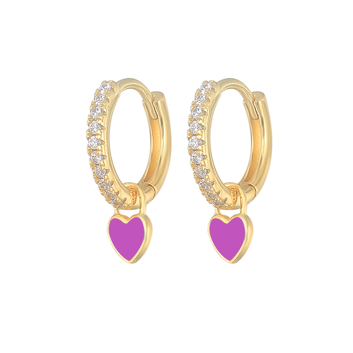 HeartGlow 925 Sterling Silver Charm Earrings