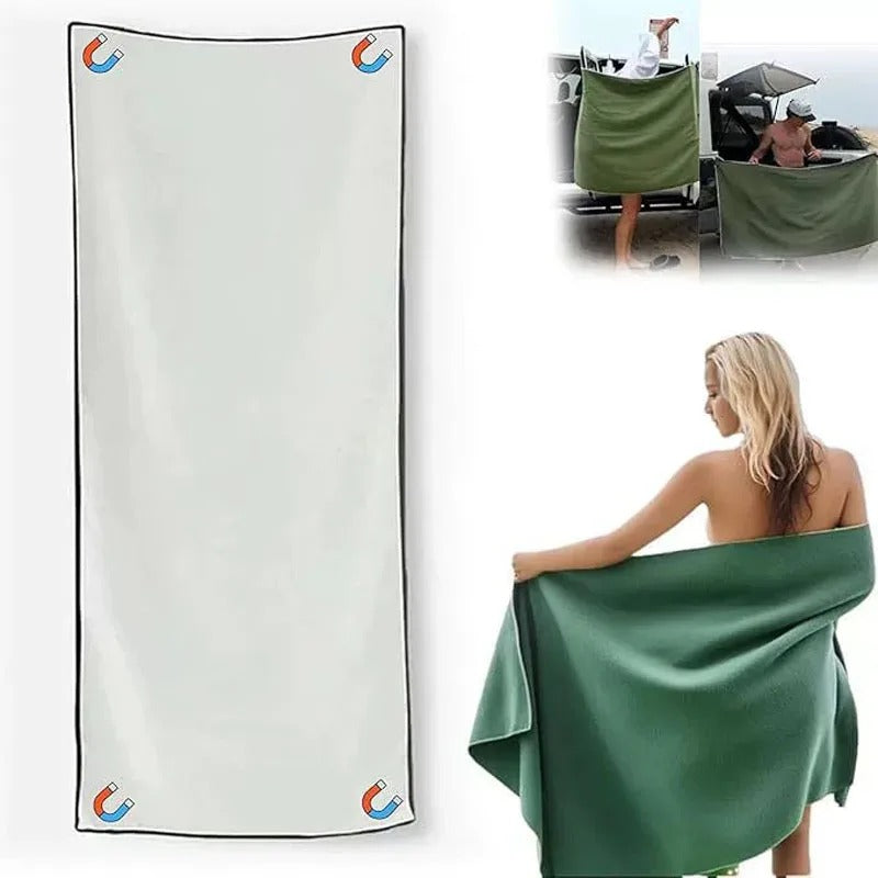 Magnetic Beach Towel - Oversized Outdoor Towel with Strong Magnets