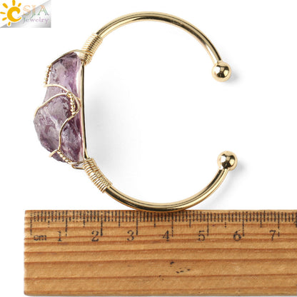 Artisan Crystal Cuff Bracelet - Unique Summer Statement Piece