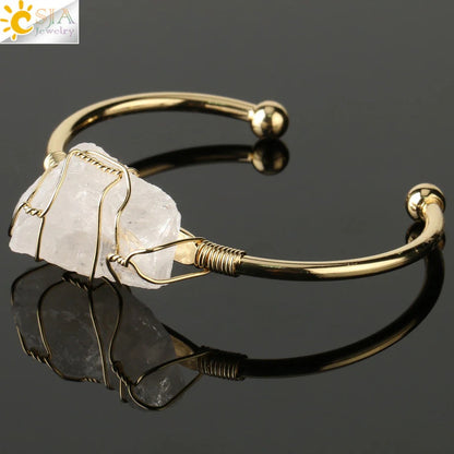 Artisan Crystal Cuff Bracelet - Unique Summer Statement Piece