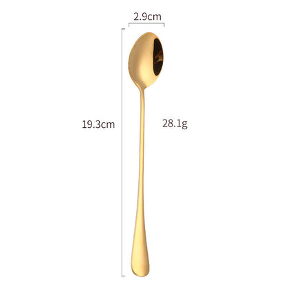 Elegant Stainless Steel Cocktail Spoon and Ice Scoop Set