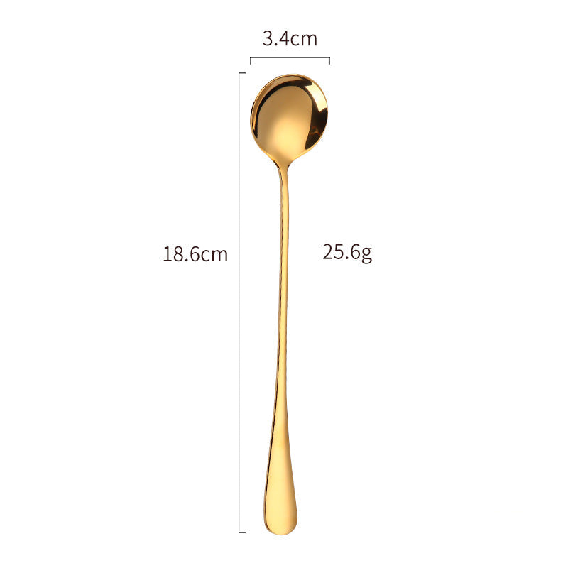 Elegant Stainless Steel Cocktail Spoon and Ice Scoop Set
