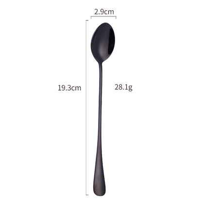 Elegant Stainless Steel Cocktail Spoon and Ice Scoop Set