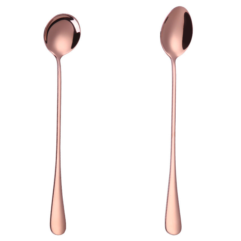 Elegant Stainless Steel Cocktail Spoon and Ice Scoop Set