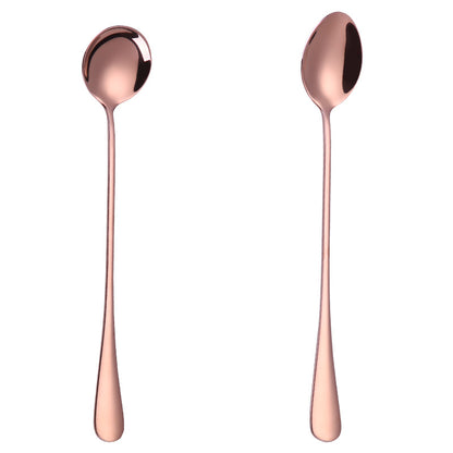 Elegant Stainless Steel Cocktail Spoon and Ice Scoop Set