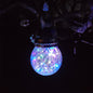 Cracked Glass Mason Jar Hanging Solar Outdoor Light