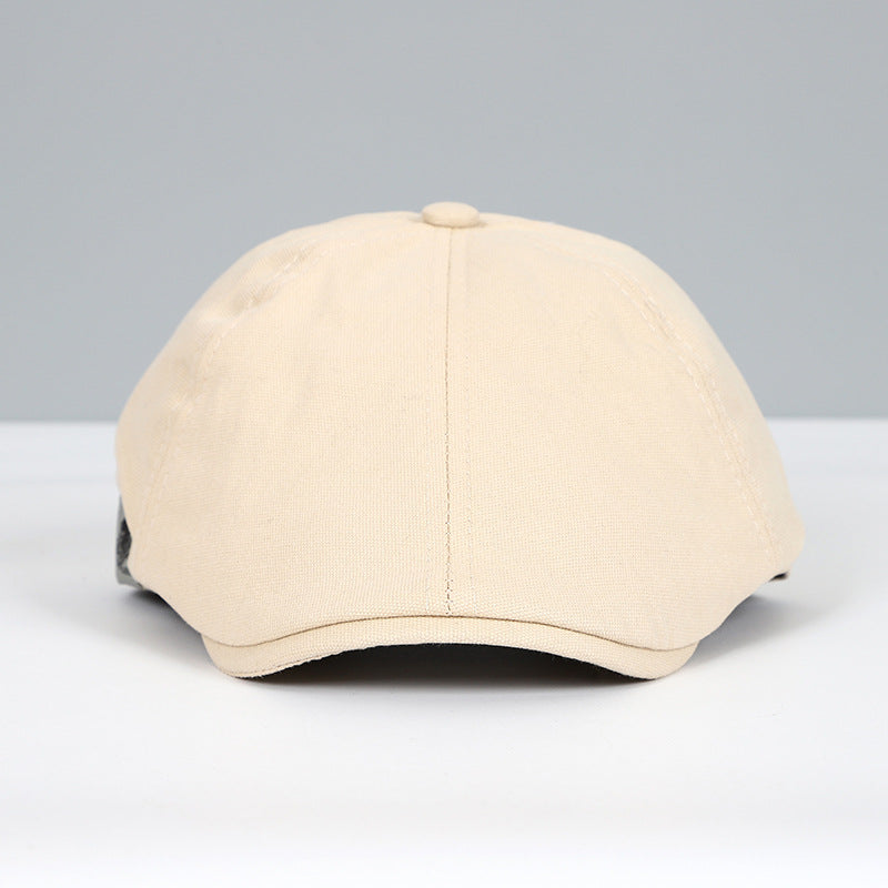 Trendy Korean-Style Beret Cap with Reversed Brim