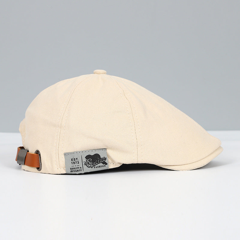 Trendy Korean-Style Beret Cap with Reversed Brim