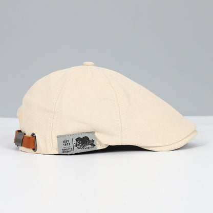 Trendy Korean-Style Beret Cap with Reversed Brim