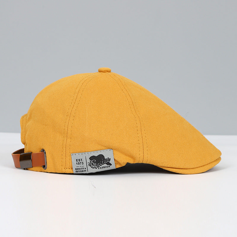Trendy Korean-Style Beret Cap with Reversed Brim