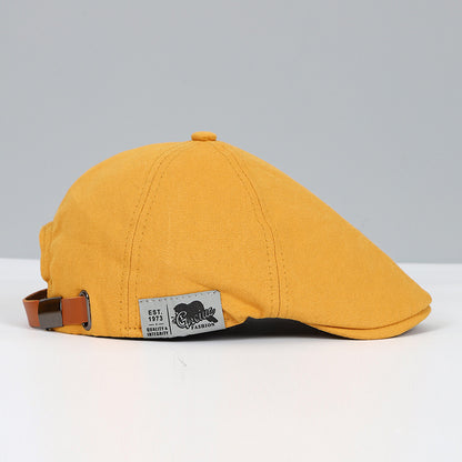 Trendy Korean-Style Beret Cap with Reversed Brim