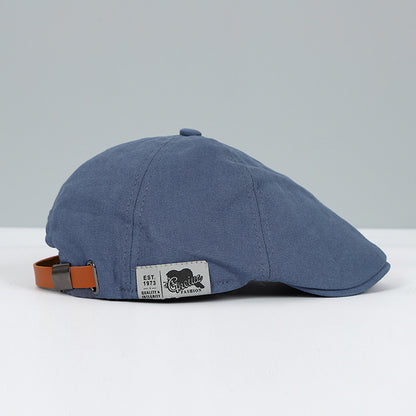 Trendy Korean-Style Beret Cap with Reversed Brim