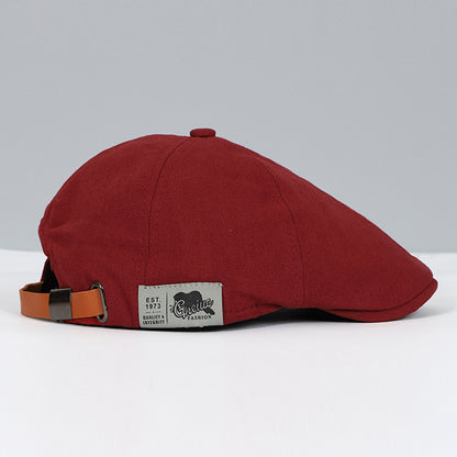 Trendy Korean-Style Beret Cap with Reversed Brim