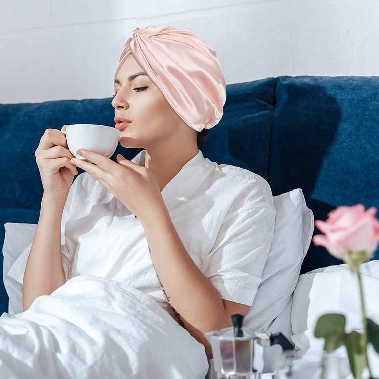 Double-Layer Silk Sleep Bonnet