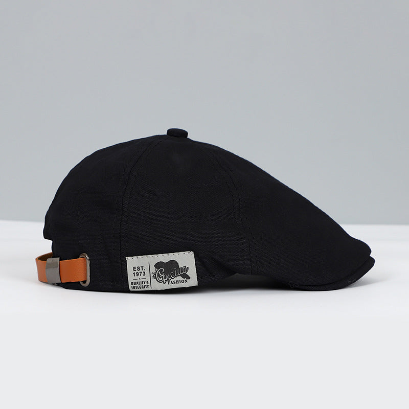 Trendy Korean-Style Beret Cap with Reversed Brim