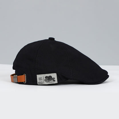 Trendy Korean-Style Beret Cap with Reversed Brim