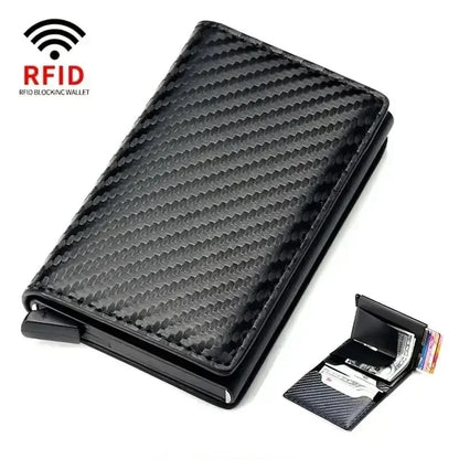 Minimalist Carbon Fiber Wallet with RFID Protection