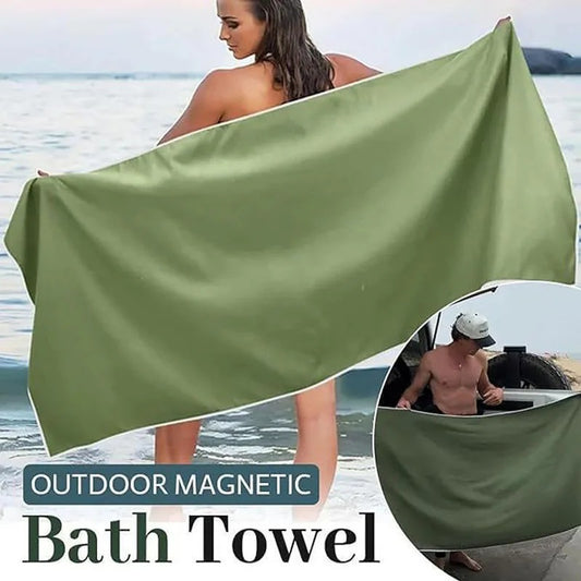 Magnetic Beach Towel - Oversized Outdoor Towel with Strong Magnets