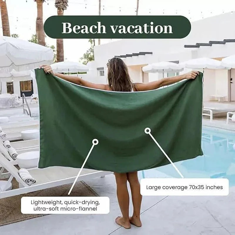 Magnetic Beach Towel - Oversized Outdoor Towel with Strong Magnets